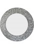 DecorShore 24 in. Ceramic Glass Mosaic Decorative Wall Mirror in Cool Gray Colors