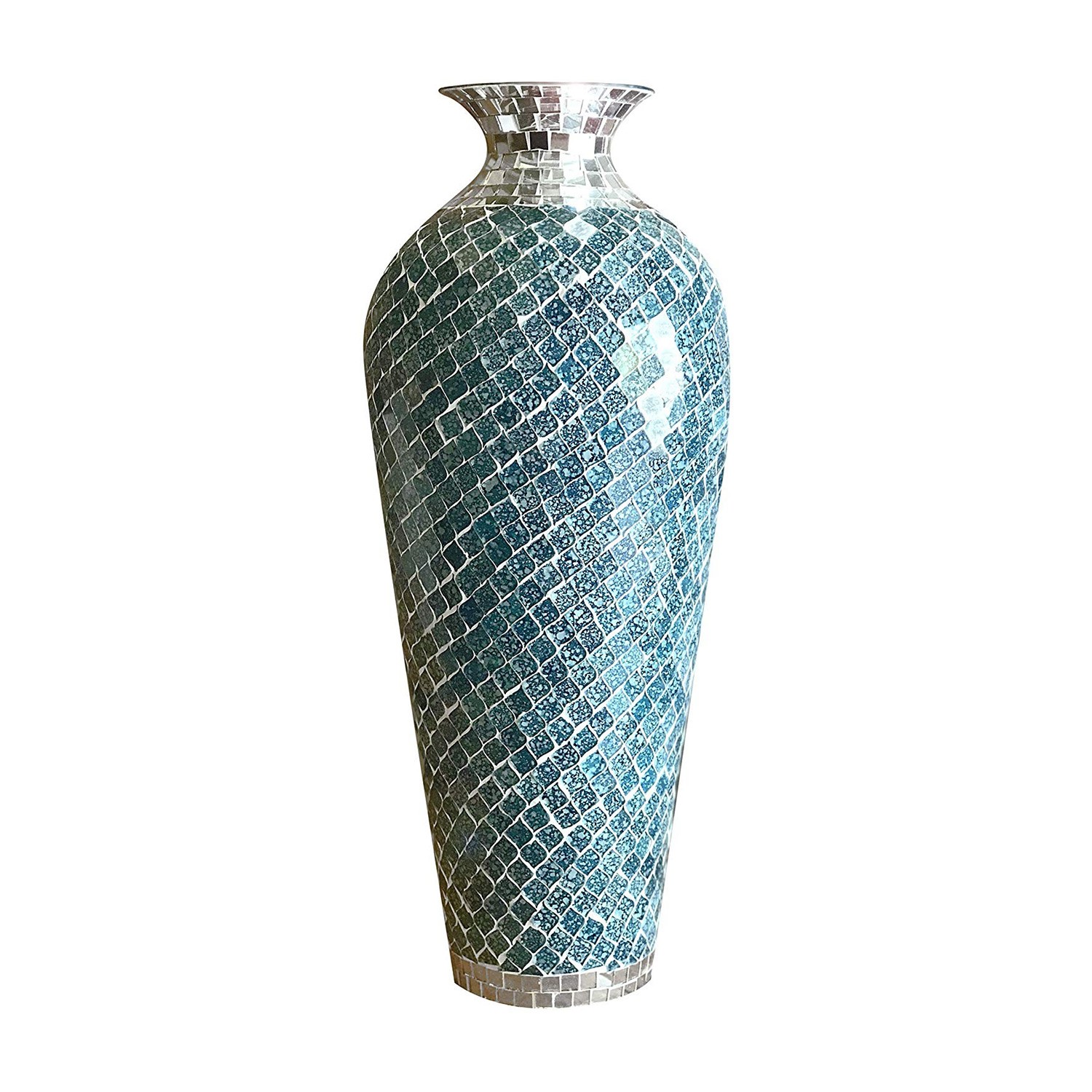 https://www.decorshore.com/1998/decorshore-decorative-glass-mosaic-vase-tall-home-decor-geometric-pattern-metal-floor-vase-teal-silver.jpg