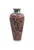 DecorShore 22" Iron Base Vase with Glass Mosaic Tiles Overlay- Multi Beach