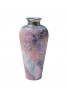 DecorShore 22" Iron Base Vase with Glass Mosaic Tiles Overlay- Multi Purple Pink