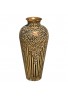 DecorShore 22" Iron Base Vase with Glass Mosaic Tiles Overlay- Multi Golden Sands