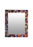 DecorShore 30x24" Rectangular Shape Iron Frame wall Mirror with Glass Mosaic Tiles- Multi