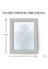 DecorShore 30x24" Rectangular Shape Iron Frame wall Mirror with Glass Mosaic Tiles- Multi
