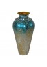 DecorShore 22" Iron Base Vase with Glass Mosaic Tiles Overlay- Multi Yellow Blue