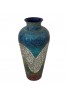 DecorShore 22" Iron Base Vase with Glass Mosaic Tiles Overlay- Multi Silver Blue Red