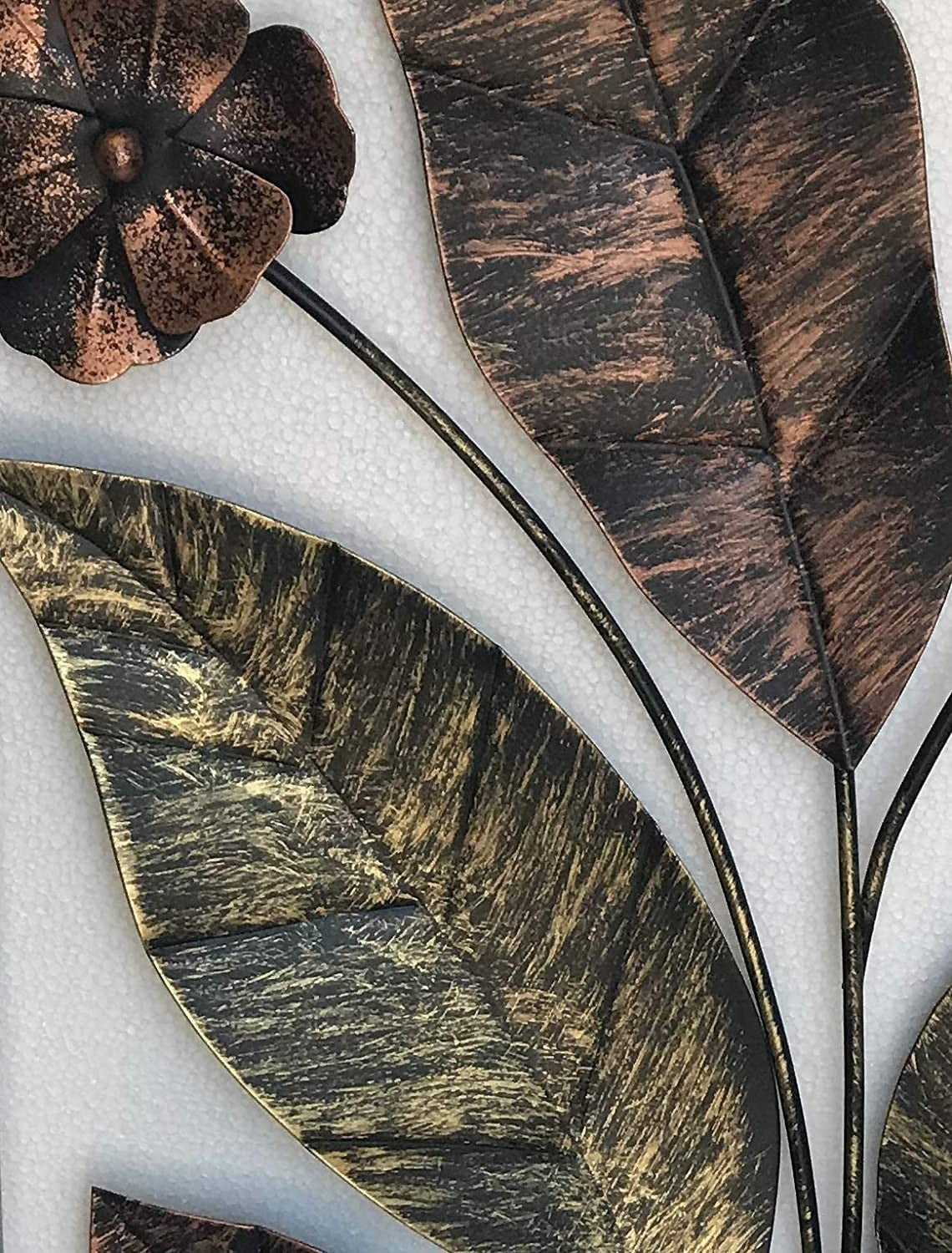 DecorShore 30" Inch Contemporary Floral Leaf Large Metal Decorative Wall Art For Wall Decor & Nature Decorations