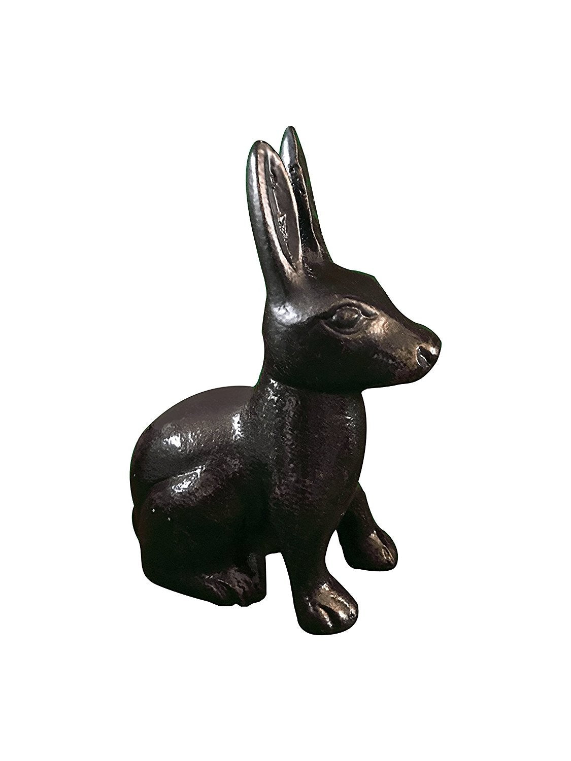 Hare / Jack Rabbit Metal Statuette, Handcrafted Decorative Animal Sculpture, Aluminum Decorative Statue (Bronze)